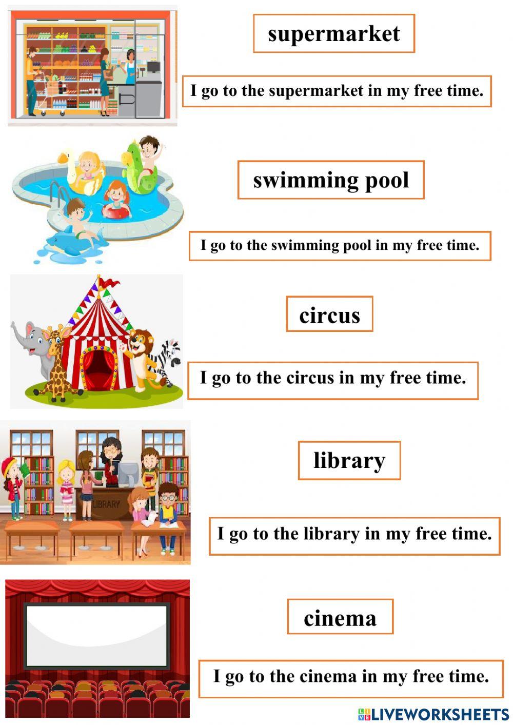 Where do you go in your free time ?