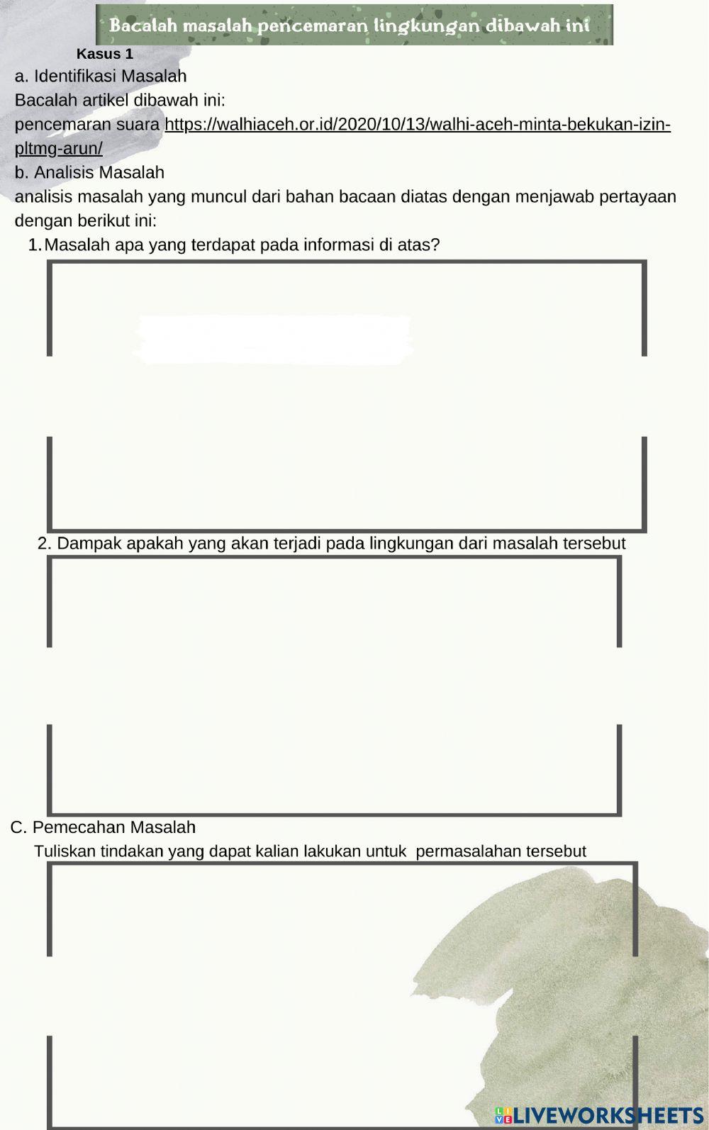 Perubahan Lingkungan Hidup