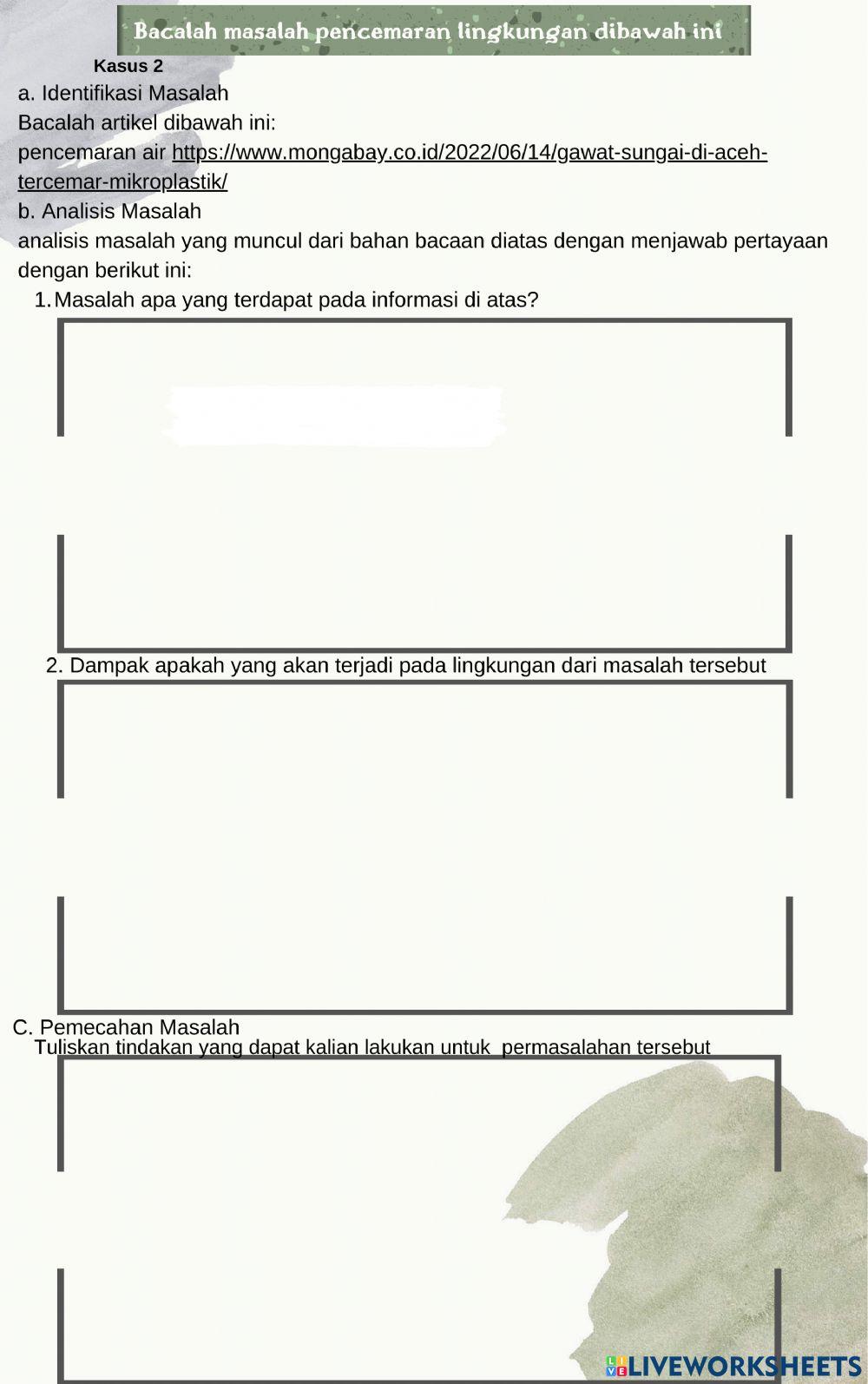 Perubahan Lingkungan Hidup