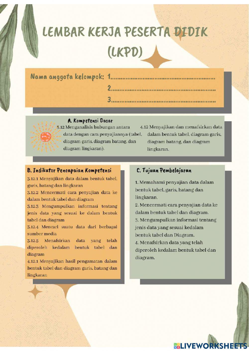 E-lkpd diagram lingkaran