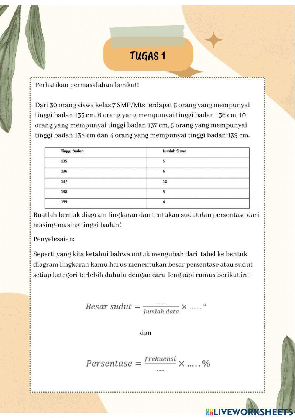 E-lkpd diagram lingkaran