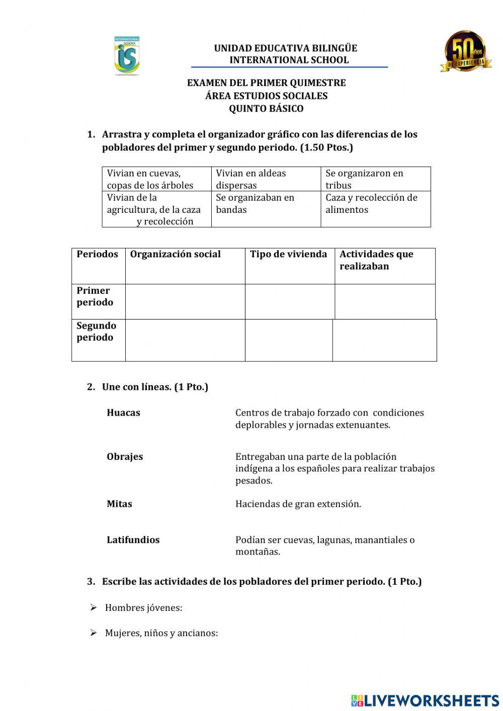 Examen primer trimestre