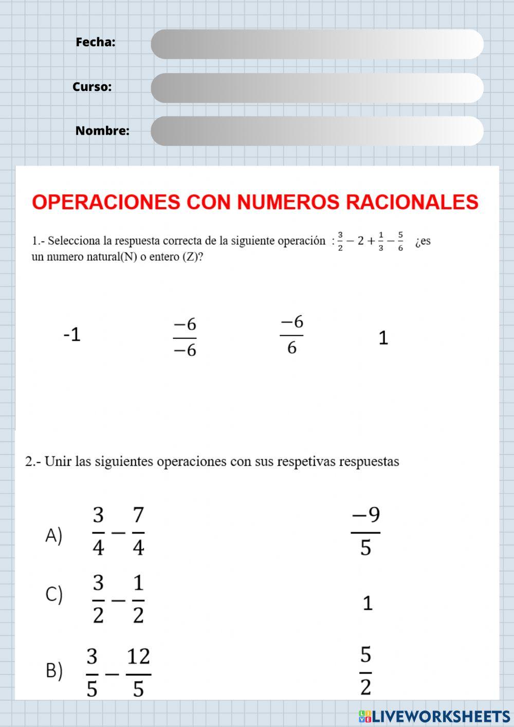 Numeros racionales