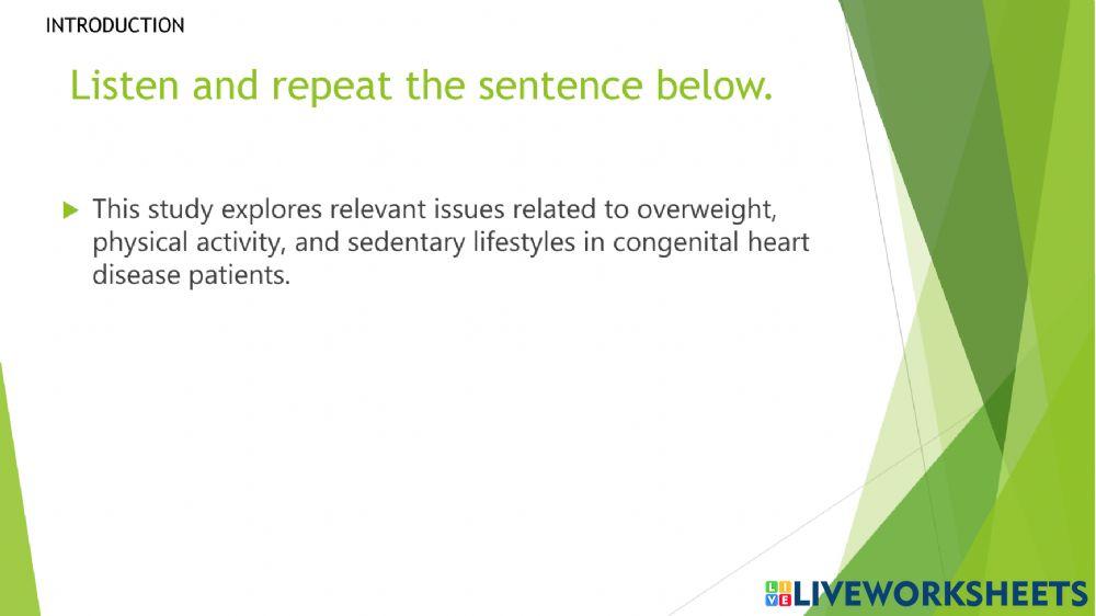 Research presentation