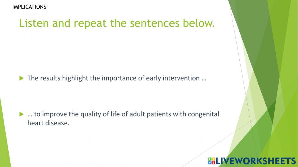 Research presentation