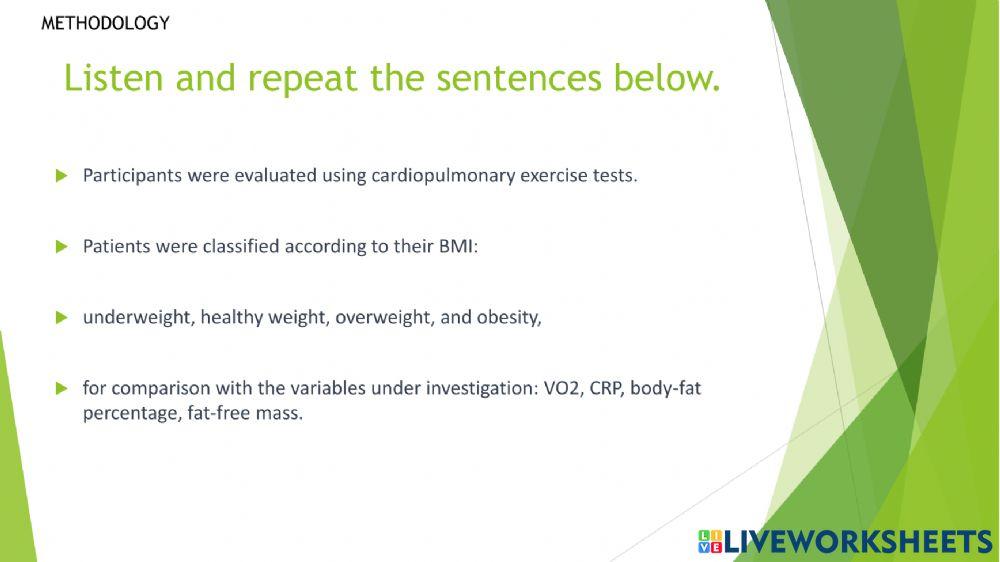 Research presentation