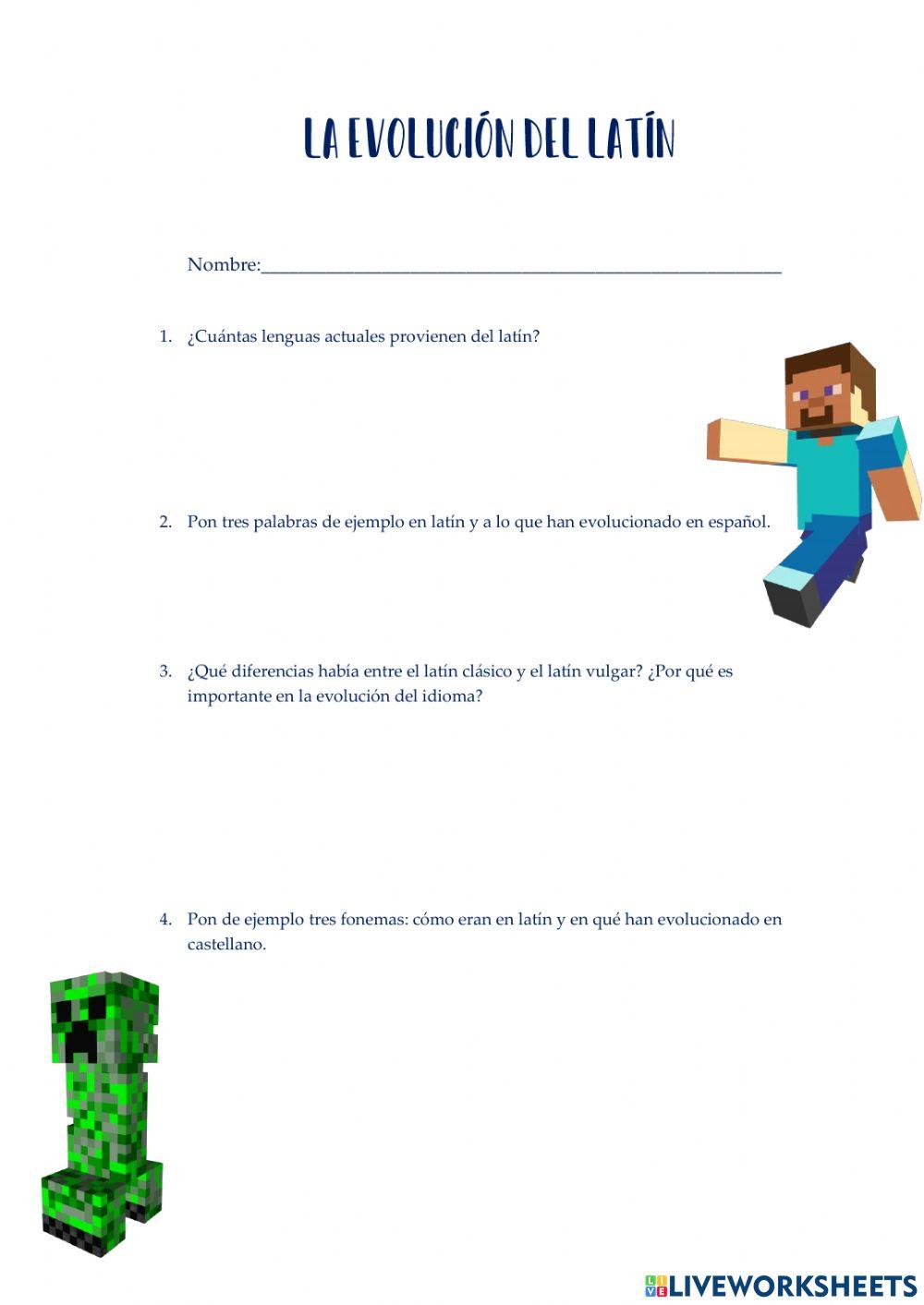 Latin | Free Interactive Worksheets | 7103847, image size:1000x1413