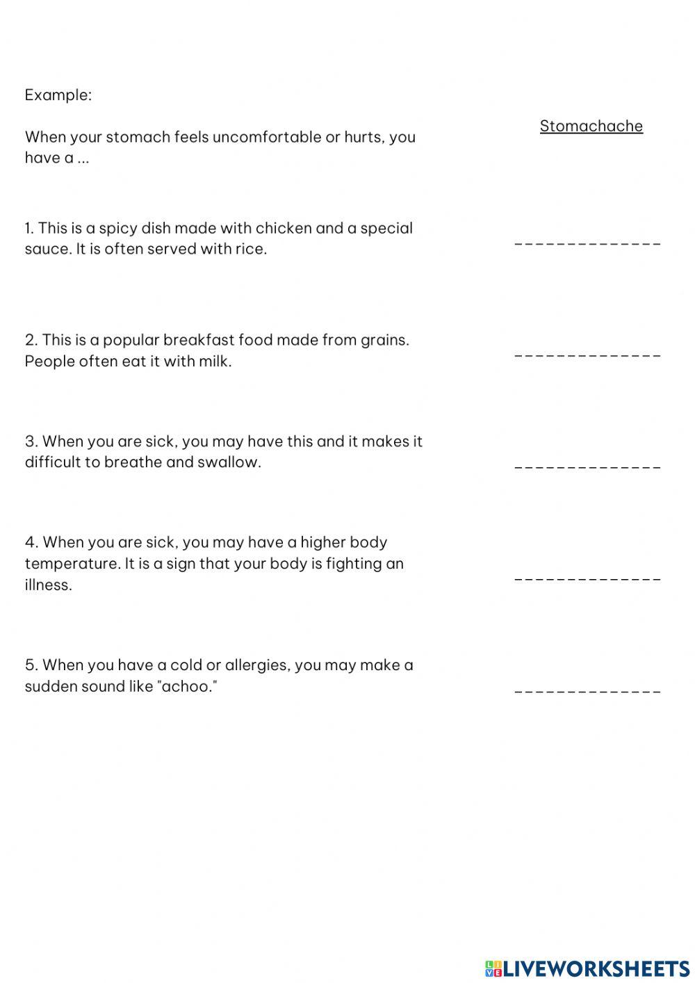 English Home - Inter 4 - Unit 4 -  Movers - Reading and Writing