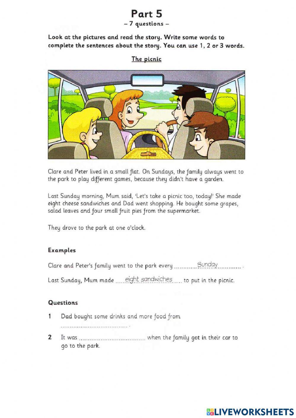 English Home - Inter 4 - Unit 4 -  Movers - Reading and Writing