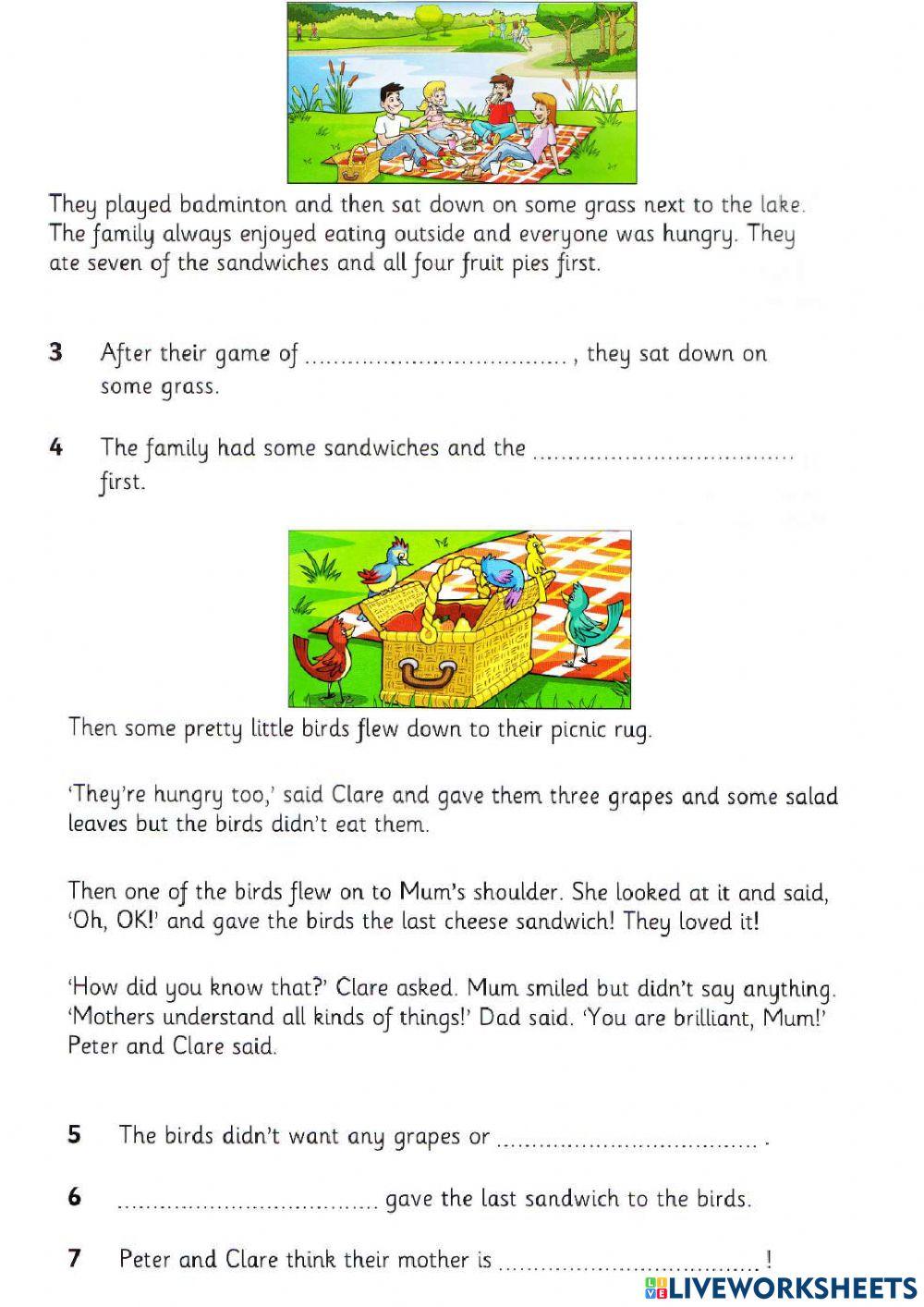 English Home - Inter 4 - Unit 4 -  Movers - Reading and Writing