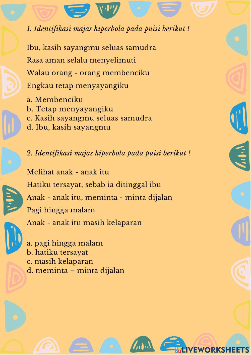Bahasa Indonesia Mengidentifikasi Majas Hiperbola