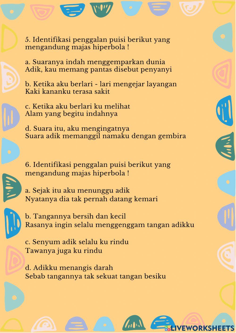 Bahasa Indonesia Mengidentifikasi Majas Hiperbola