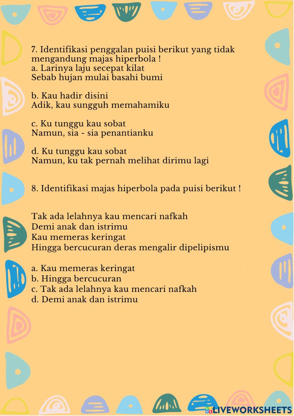 Bahasa Indonesia Mengidentifikasi Majas Hiperbola