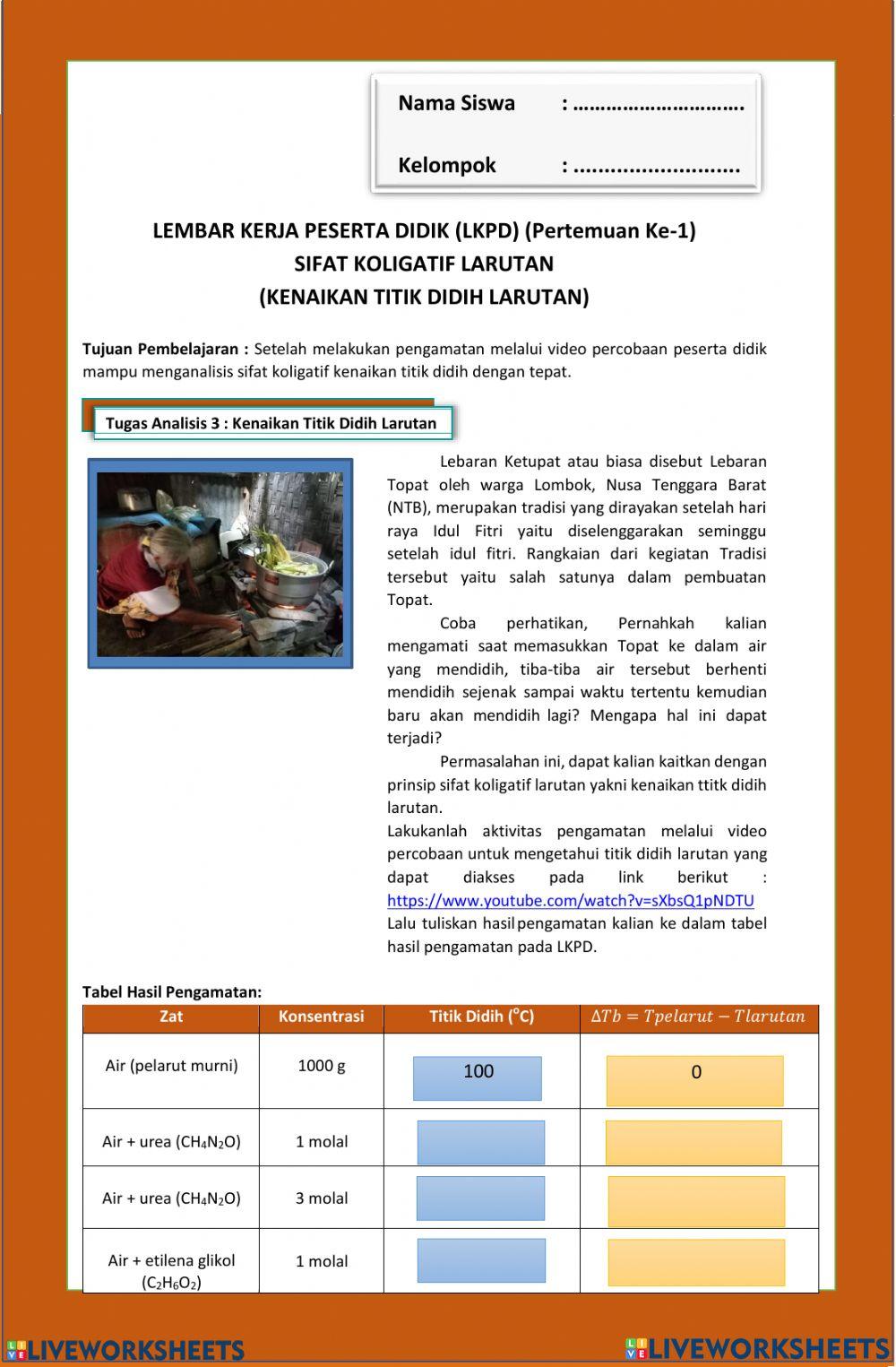 Sifat koligatif larutan