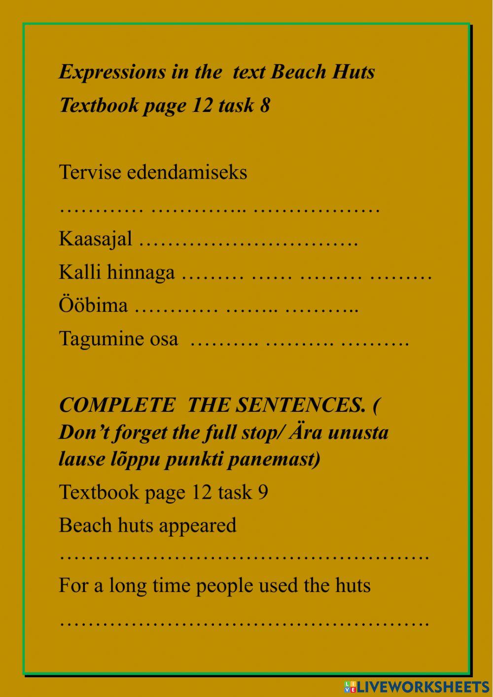 I Love English 5 Unit 1 Summer Holidays the vocabulary and expressions