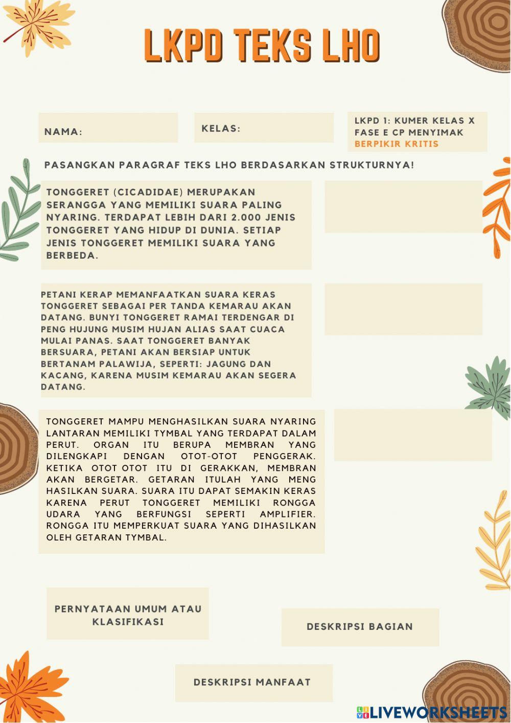 Teks Laporan Hasil Observasi