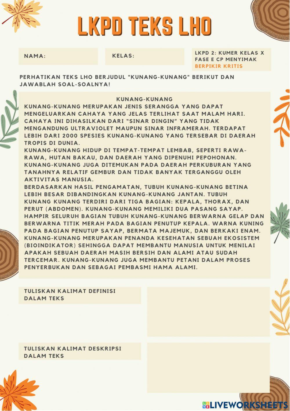 Teks Laporan Hasil Observasi