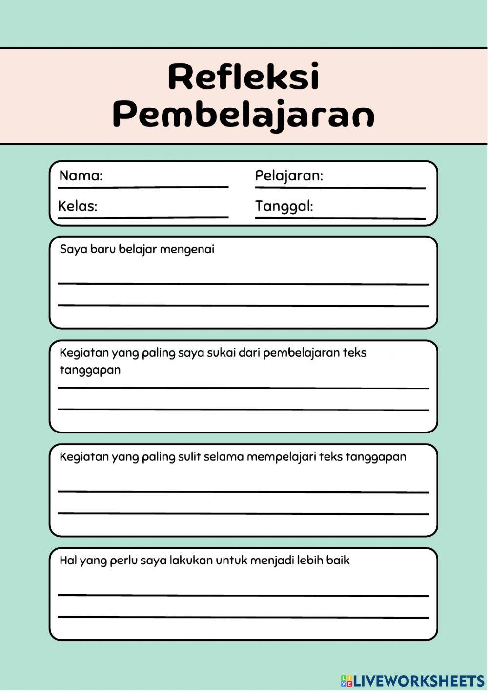 LKPD Bahasa Indonesia Teks Tanggapan