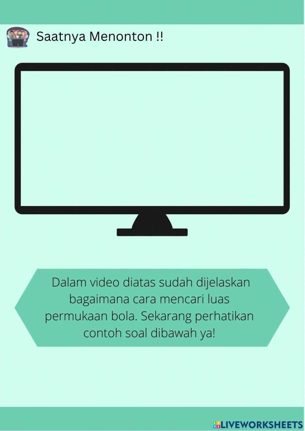Medi Interaktif Luas Permukaan Bola