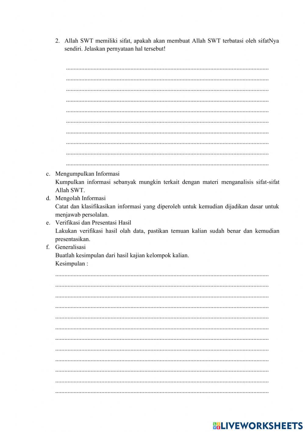 Materi 1. Sifat-Sifat Allah