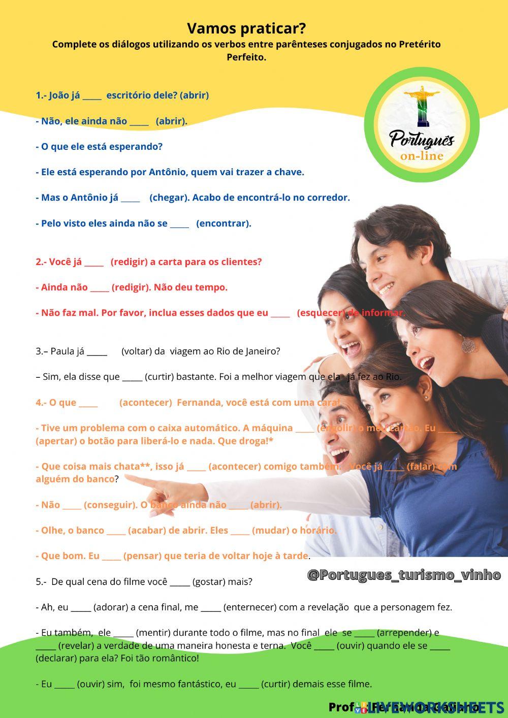 Preterito perfeito verbos regulares