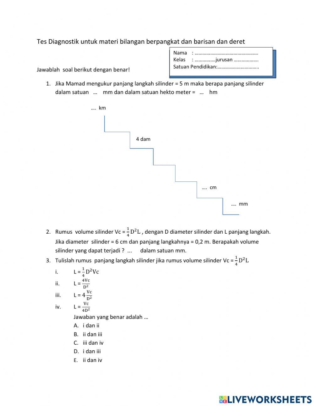 Matematika tes diagnostik
