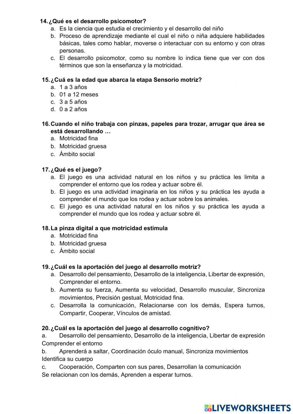 Examen complexivo educación inicial