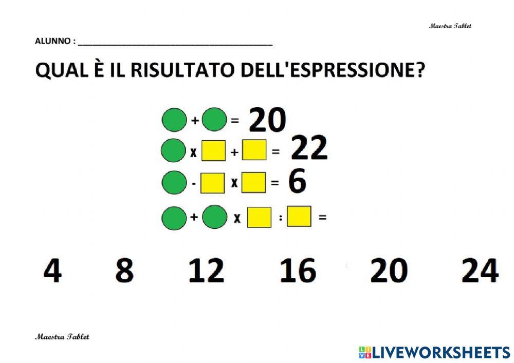 Espressioni e figure geometriche