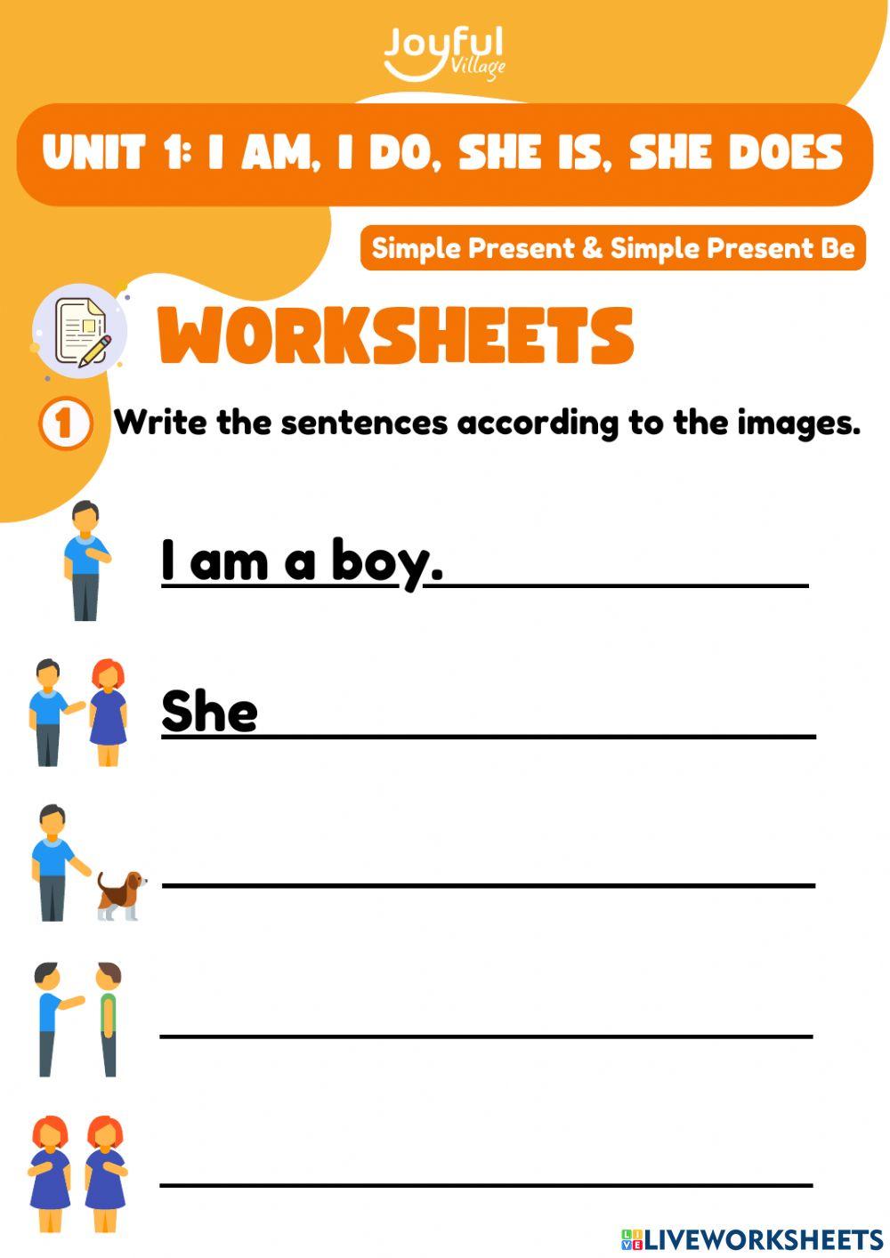 I am a boy | Free Interactive Worksheets | 7104670