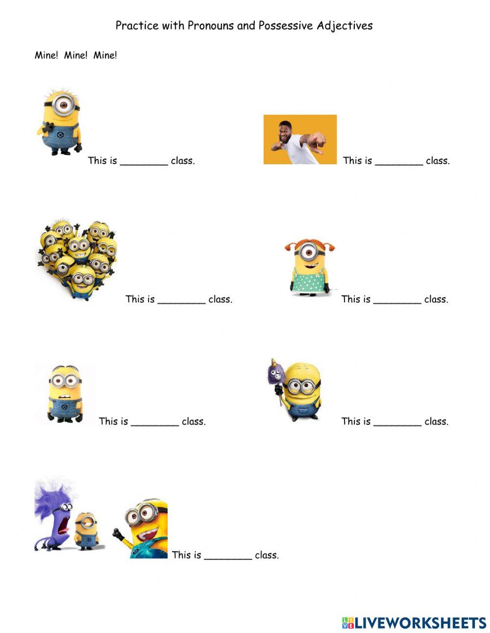 Subject and Object Pronouns, and Possessive Adjectives