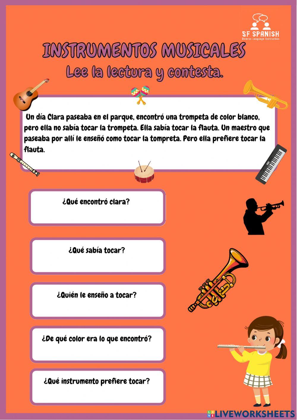Vocabulario instrumentos musicales