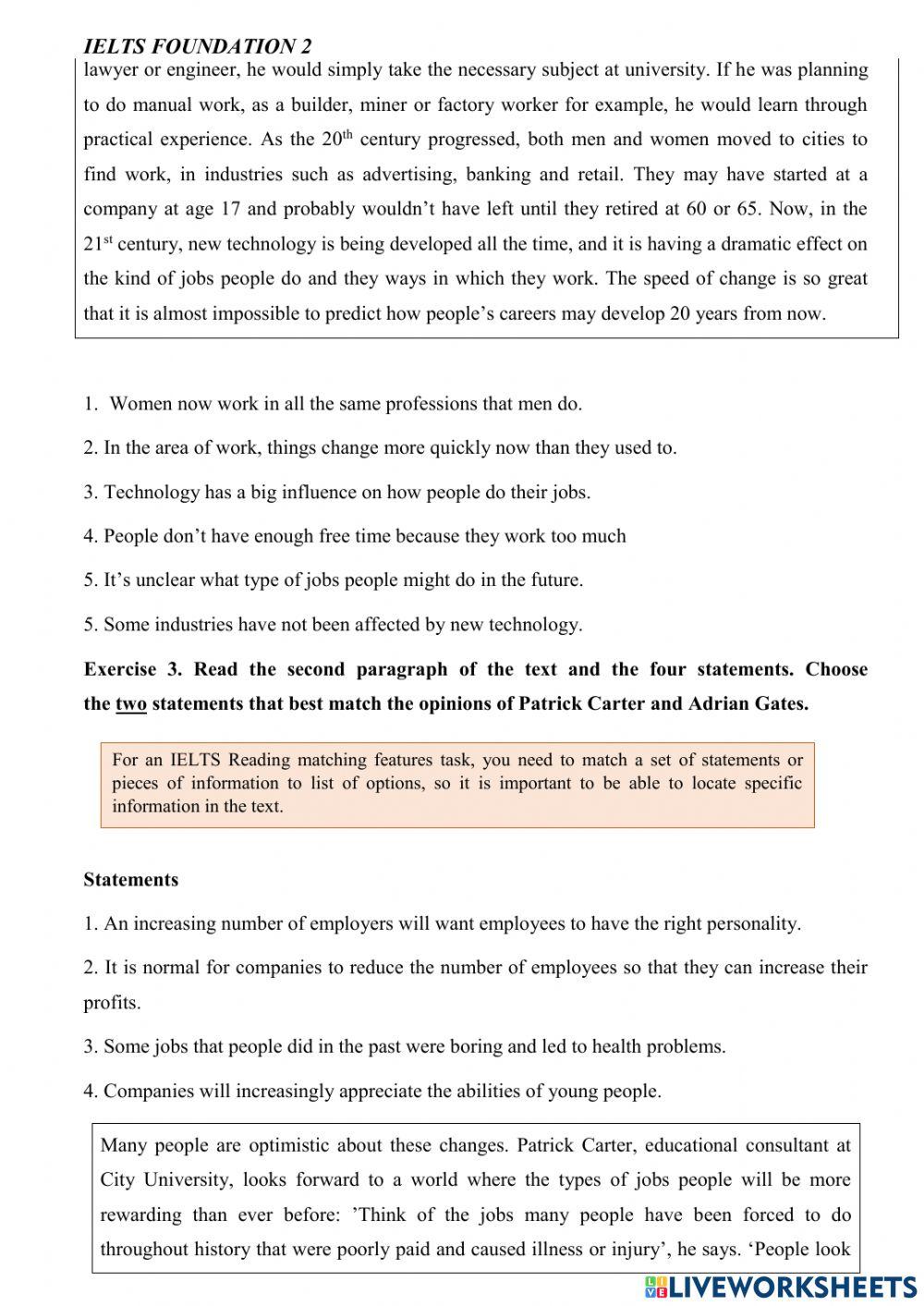 Mindset for ielts - level 1 - unit 7 - reading