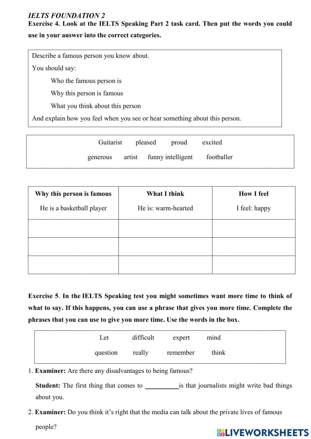 Mindset for ielts - level 1 - unit 7 - speaking