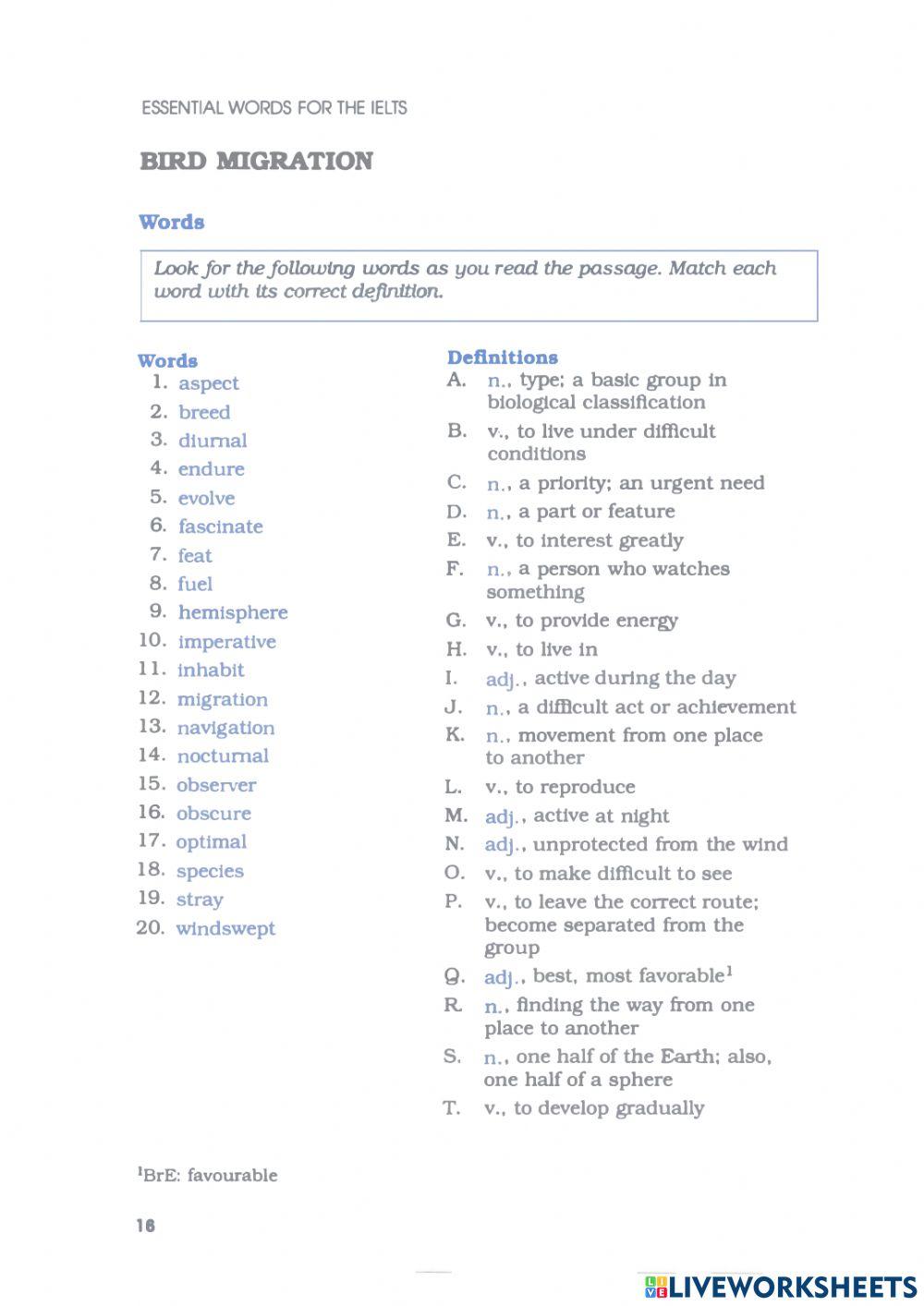 Barron's IELTS - Unit 1.2 - The Natural World