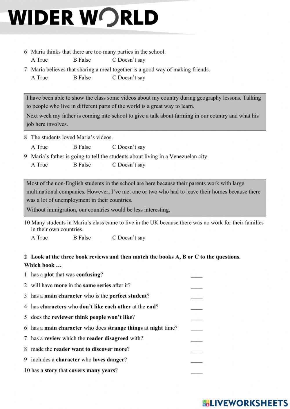 Listening and reading EoYtest