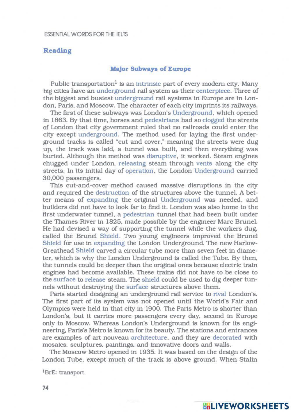 Barron's IELTS - Unit 3.2 - Transportation