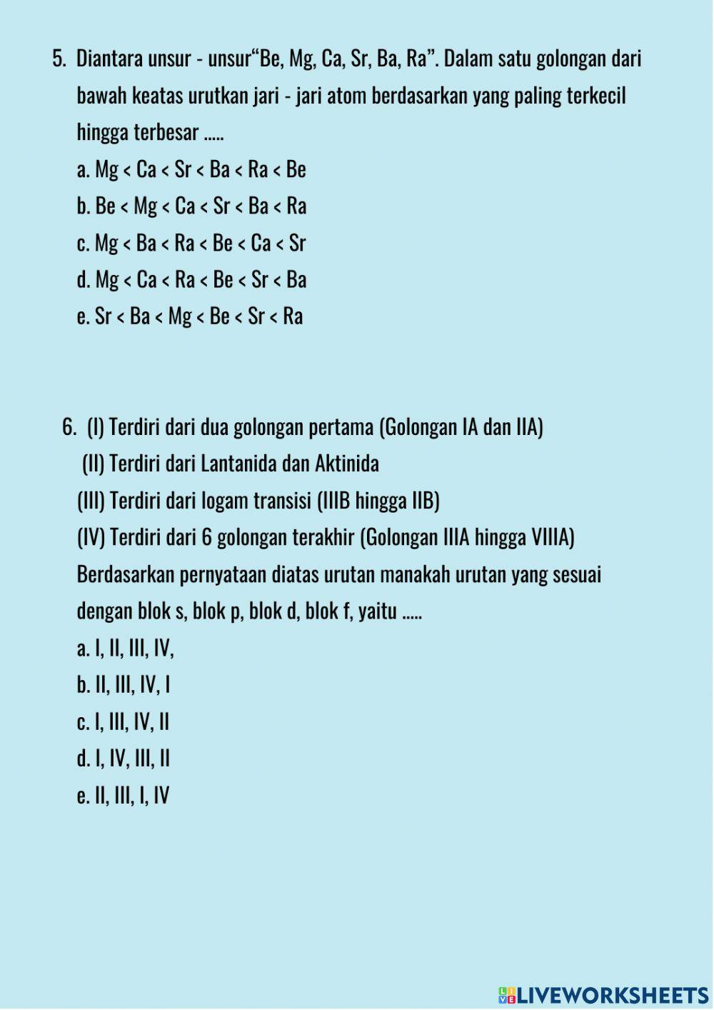 Sistem Periodik Unsur bagian 7
