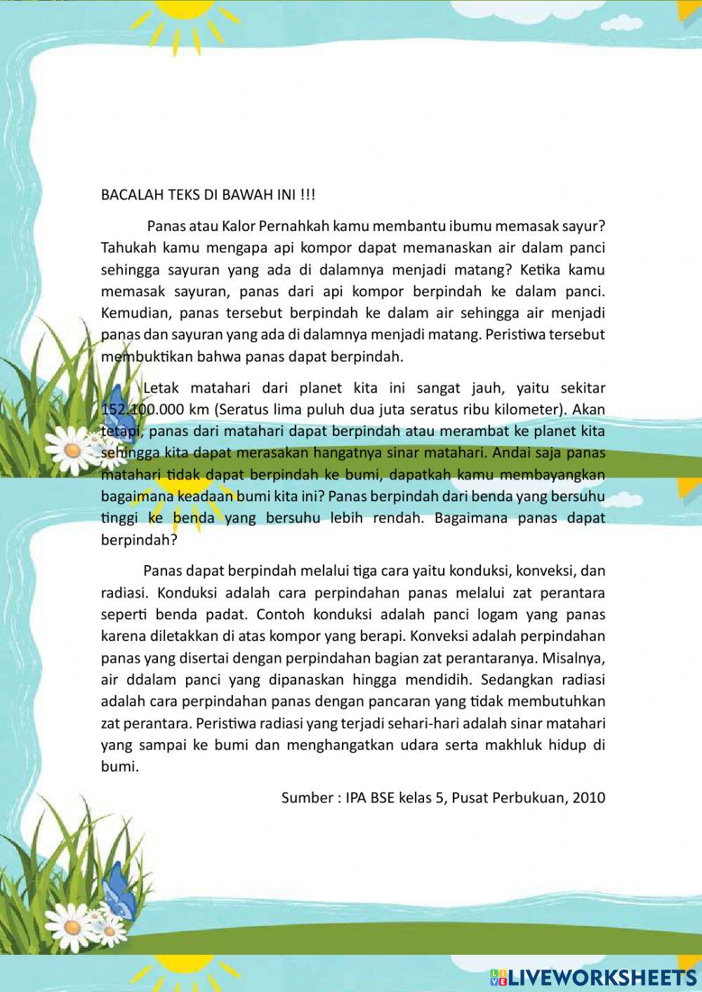 Tema 6 subtema 2 Pembelajaran 1 kelas 5