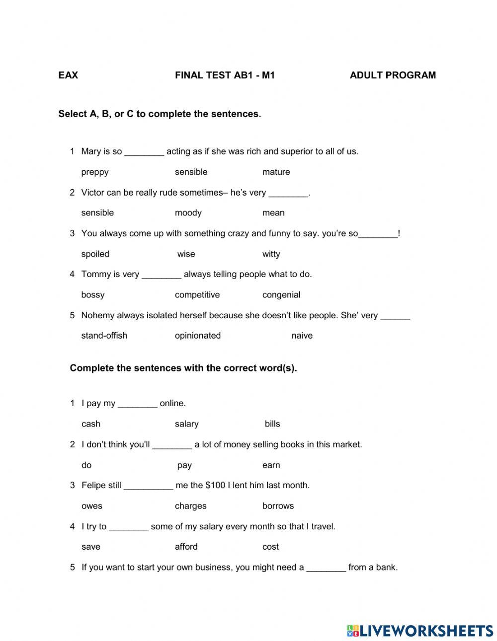 Adults - b1 - final tesm - m1