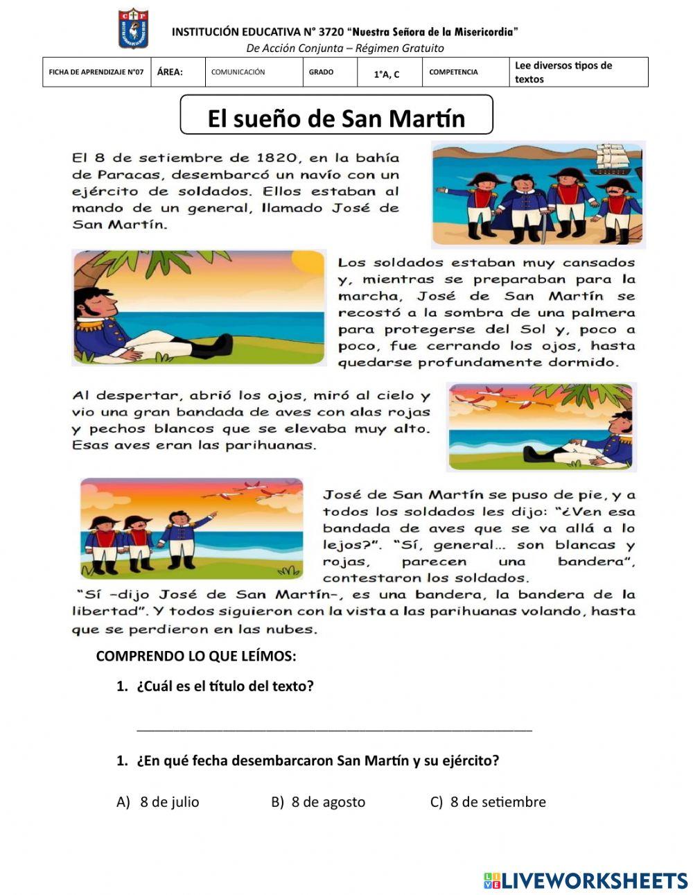 El SUEÑO DE SAN MARTÍN