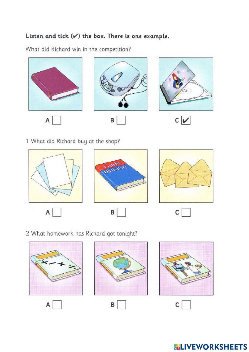 F Listening Test 1 Part 4