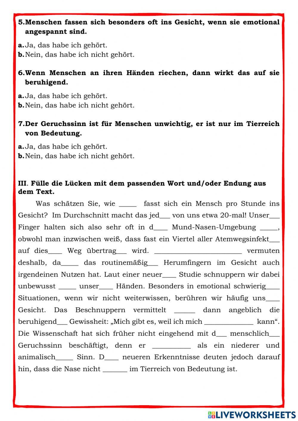 Was haben die Hände im Gesicht zu suchen?