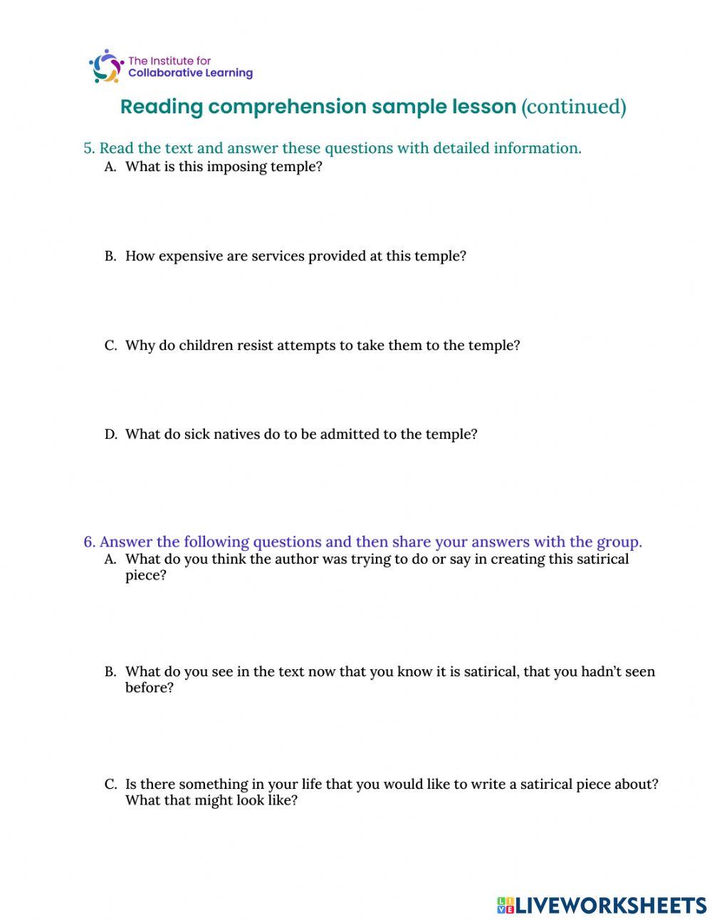 (2)Reading comprehension Nacirema