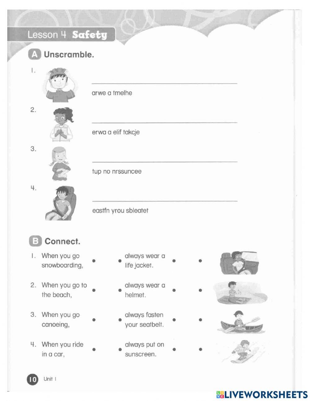 Eu 4 unit 1 lesson 4 safety