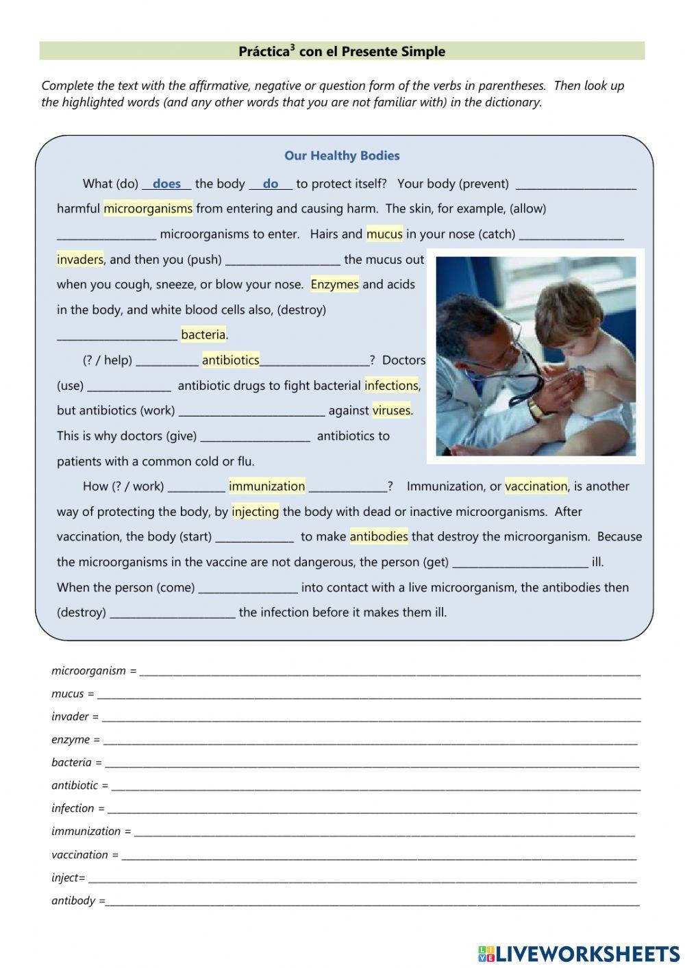 Present simple exercise