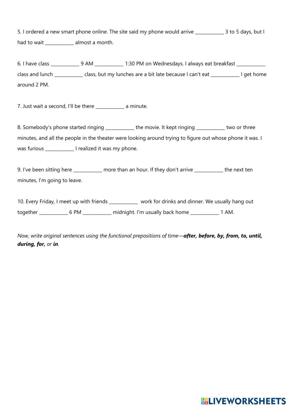 Functional prepositions