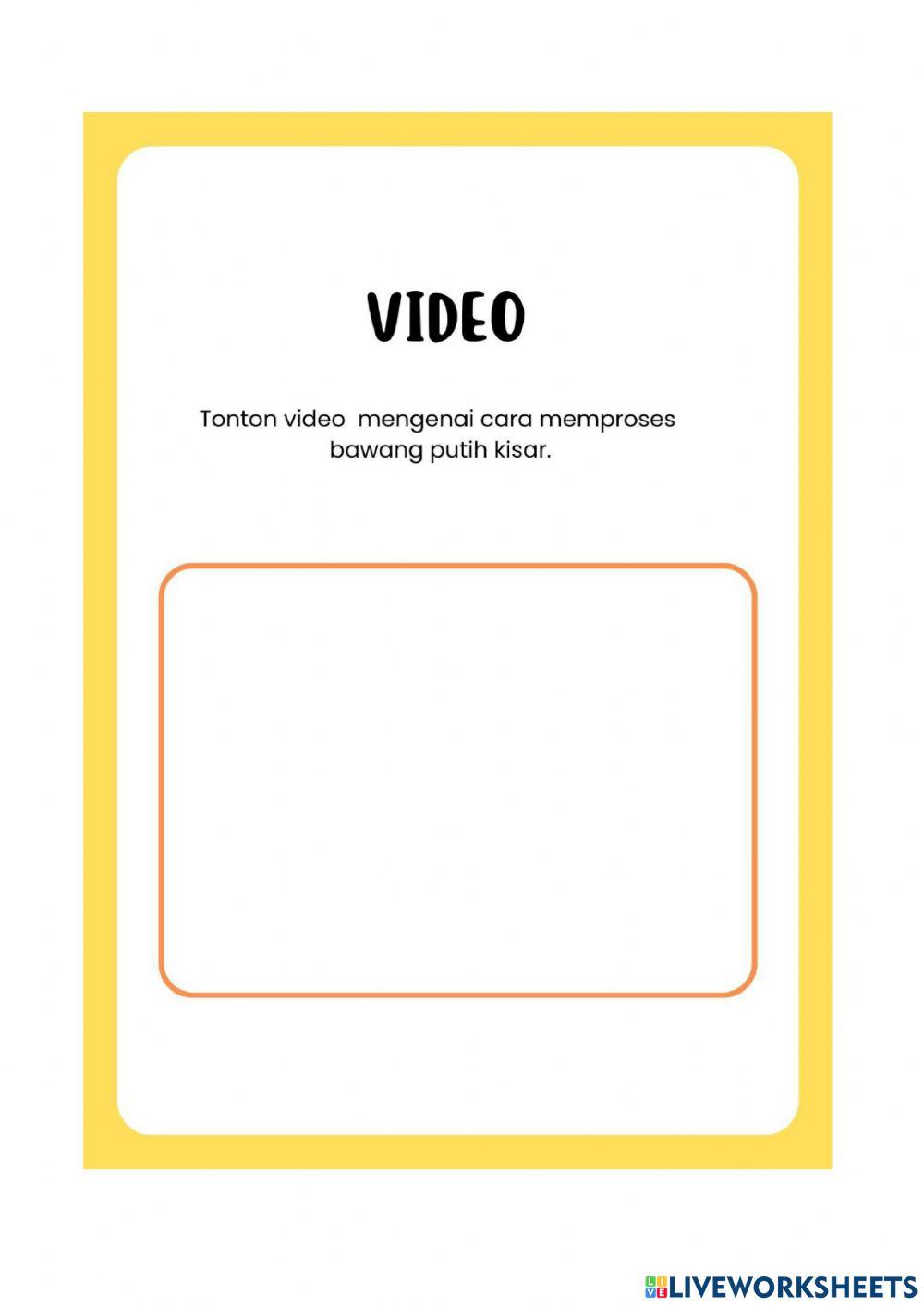 Video memproses bawang putih kisar