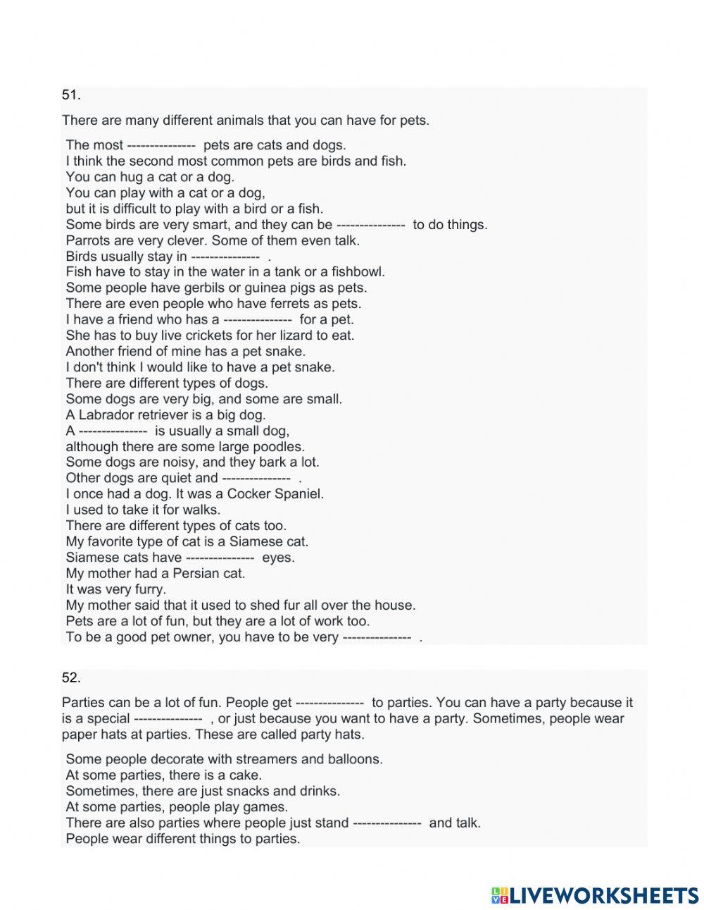 Listening short stories 48-60