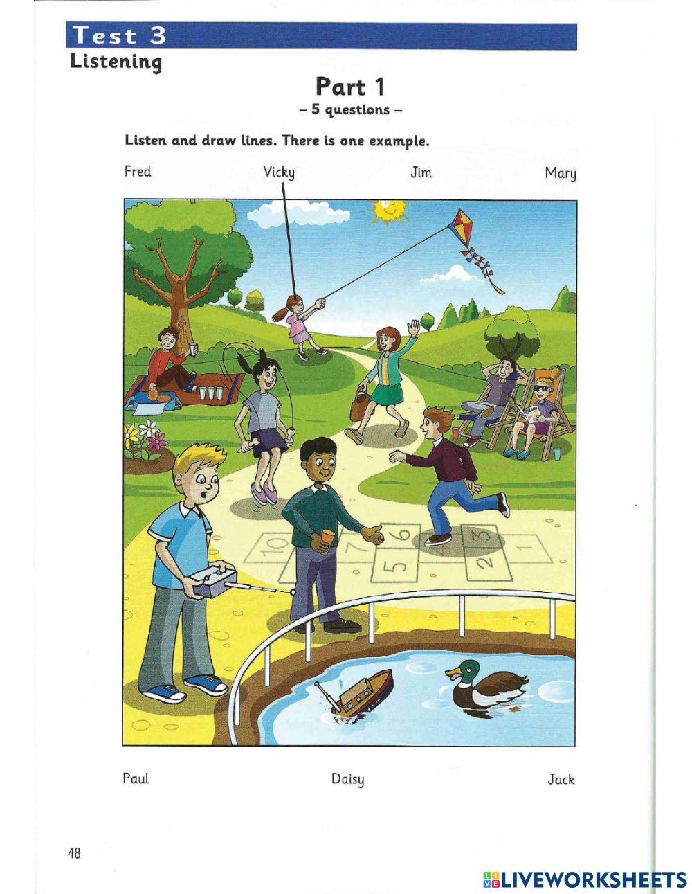 Movers 1 - Test 3 - Listening