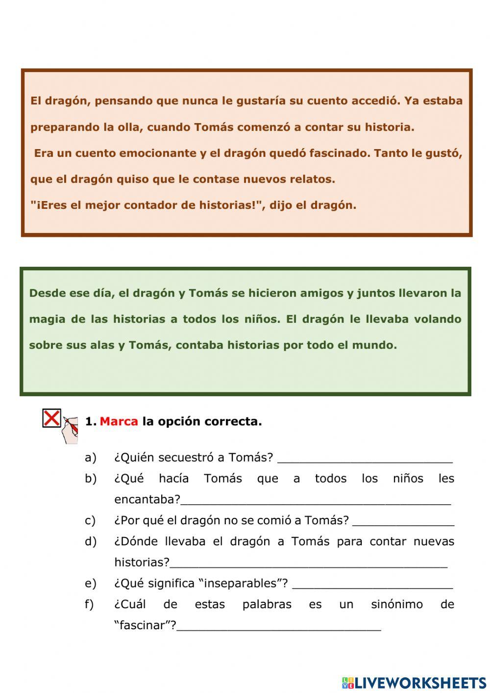 Tomás y el dragón Nivel 3